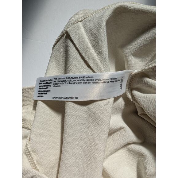 Eileen Fisher Pants Medium Ivory Knit Straight Leg Casual Career - Picture 5 of 8